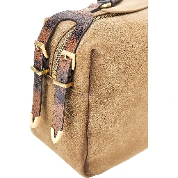 Suede leather large 'Keeper' shoulder bag