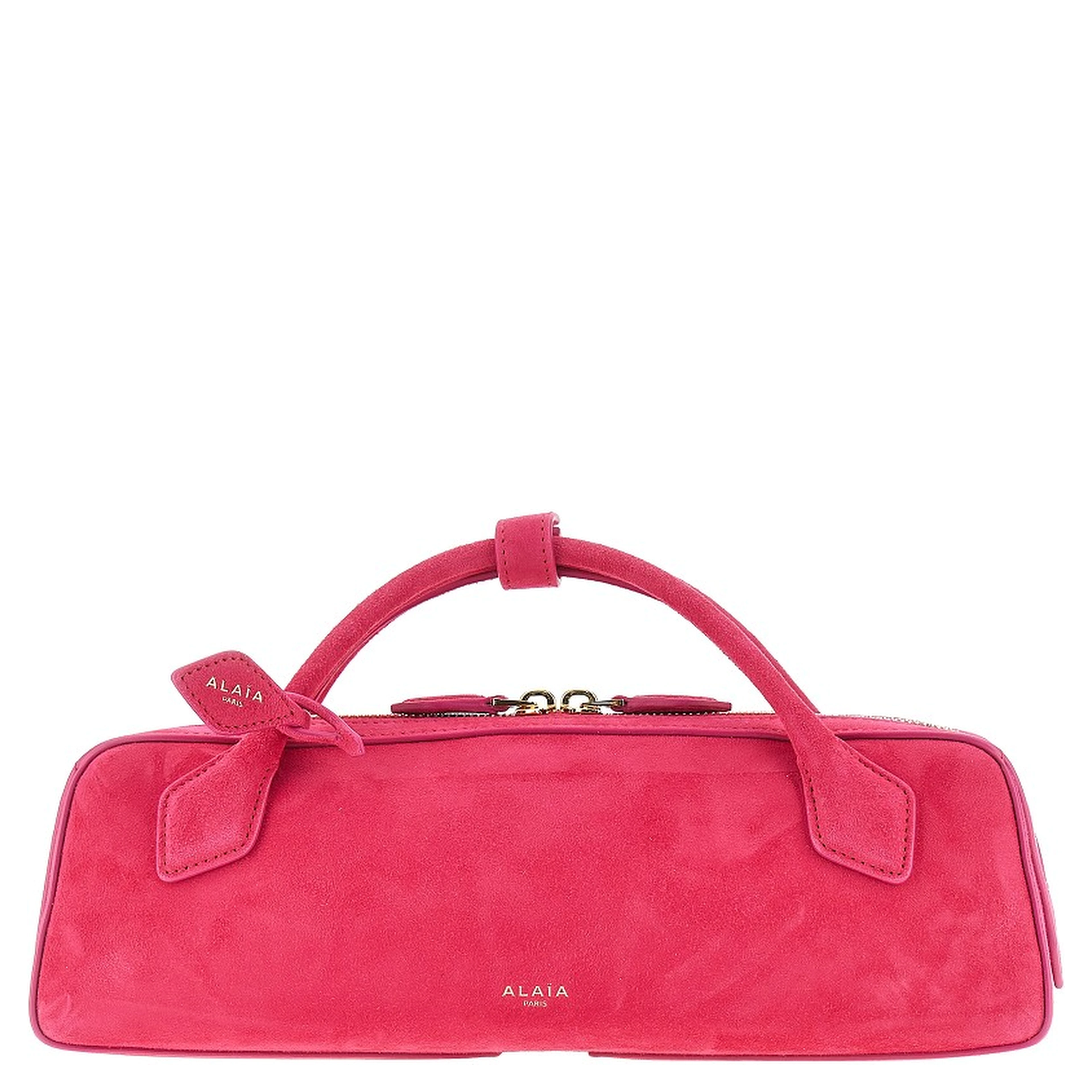 Suede leather 'Le Teckel' clutch