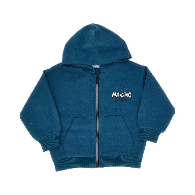 Printed full-zip hoodie