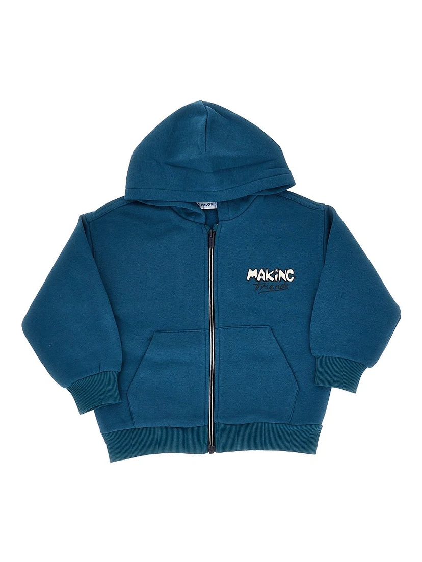 Printed full-zip hoodie