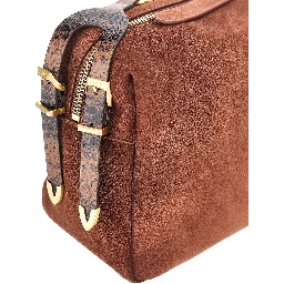 Suede leather large 'Keeper' shoulder bag