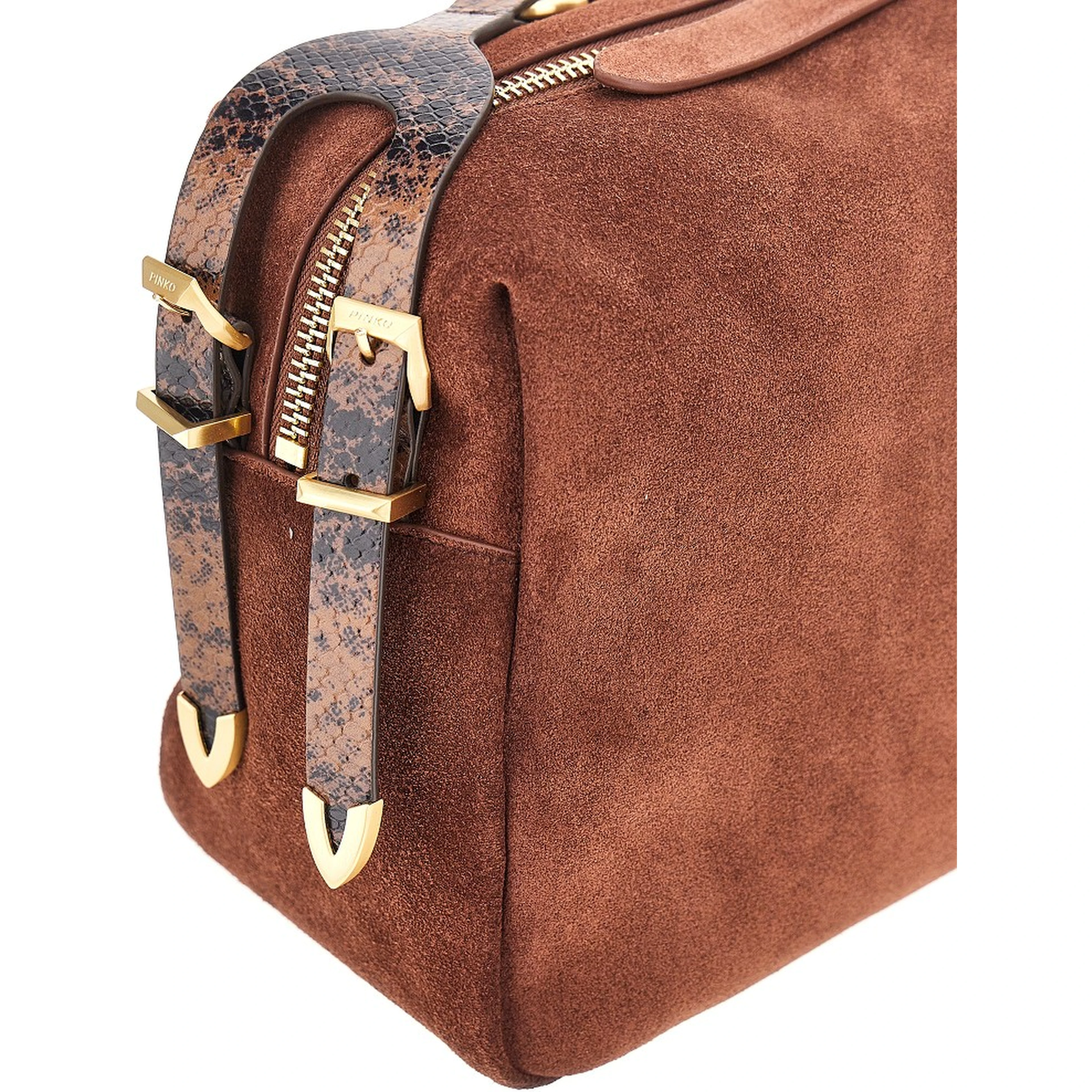Suede leather large 'Keeper' shoulder bag