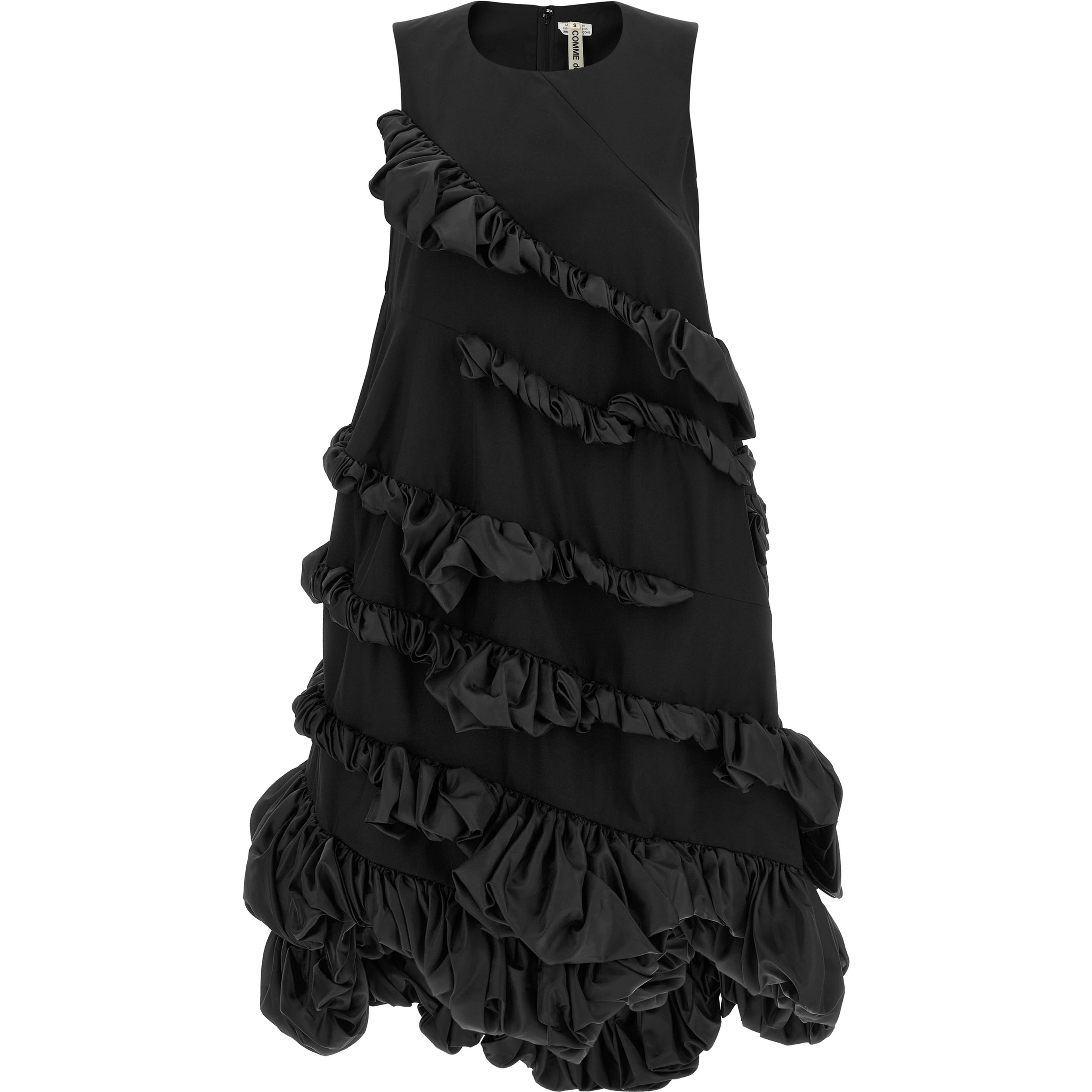 Black Polyester Short Dress
