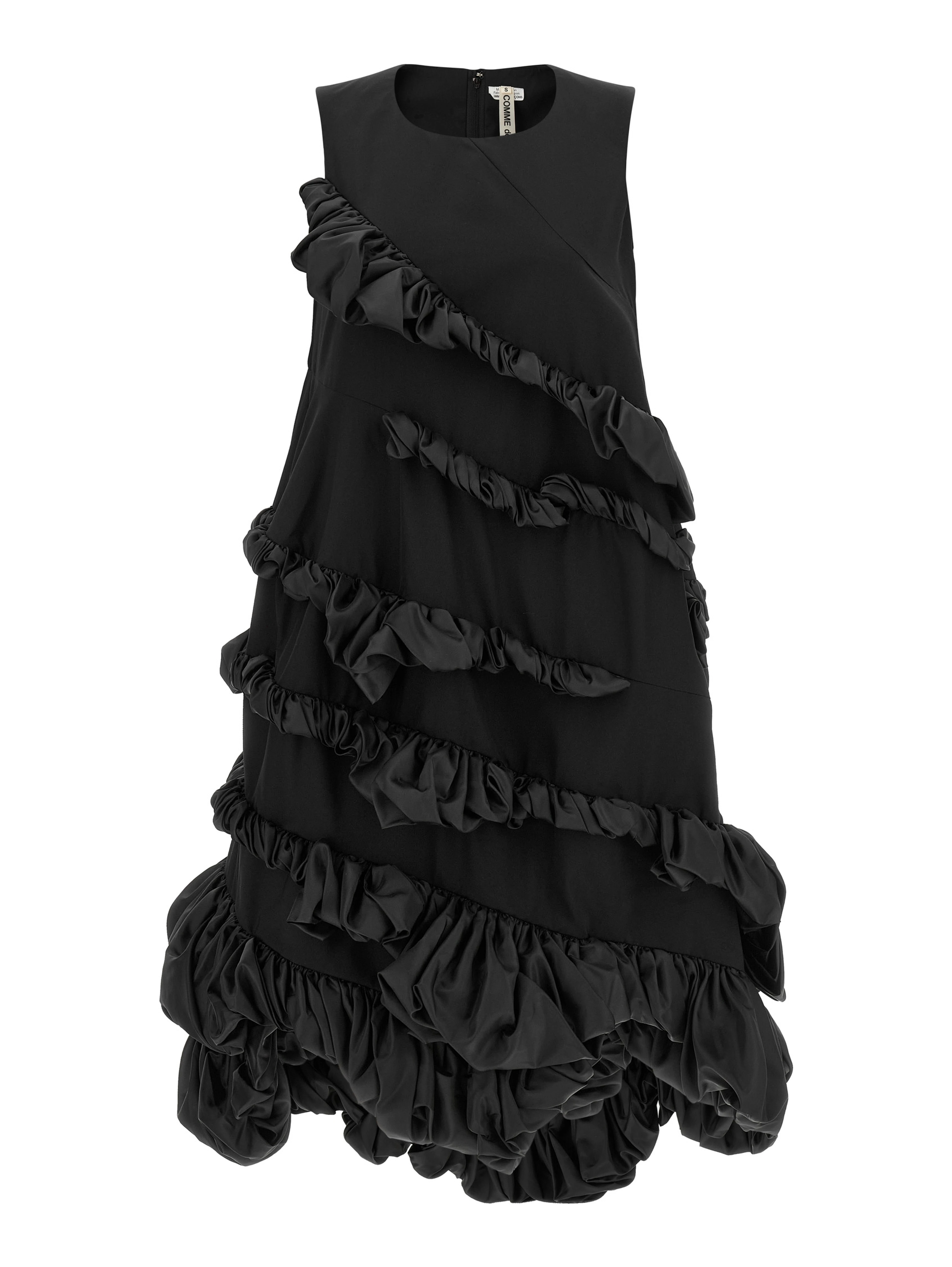 Black Polyester Short Dress