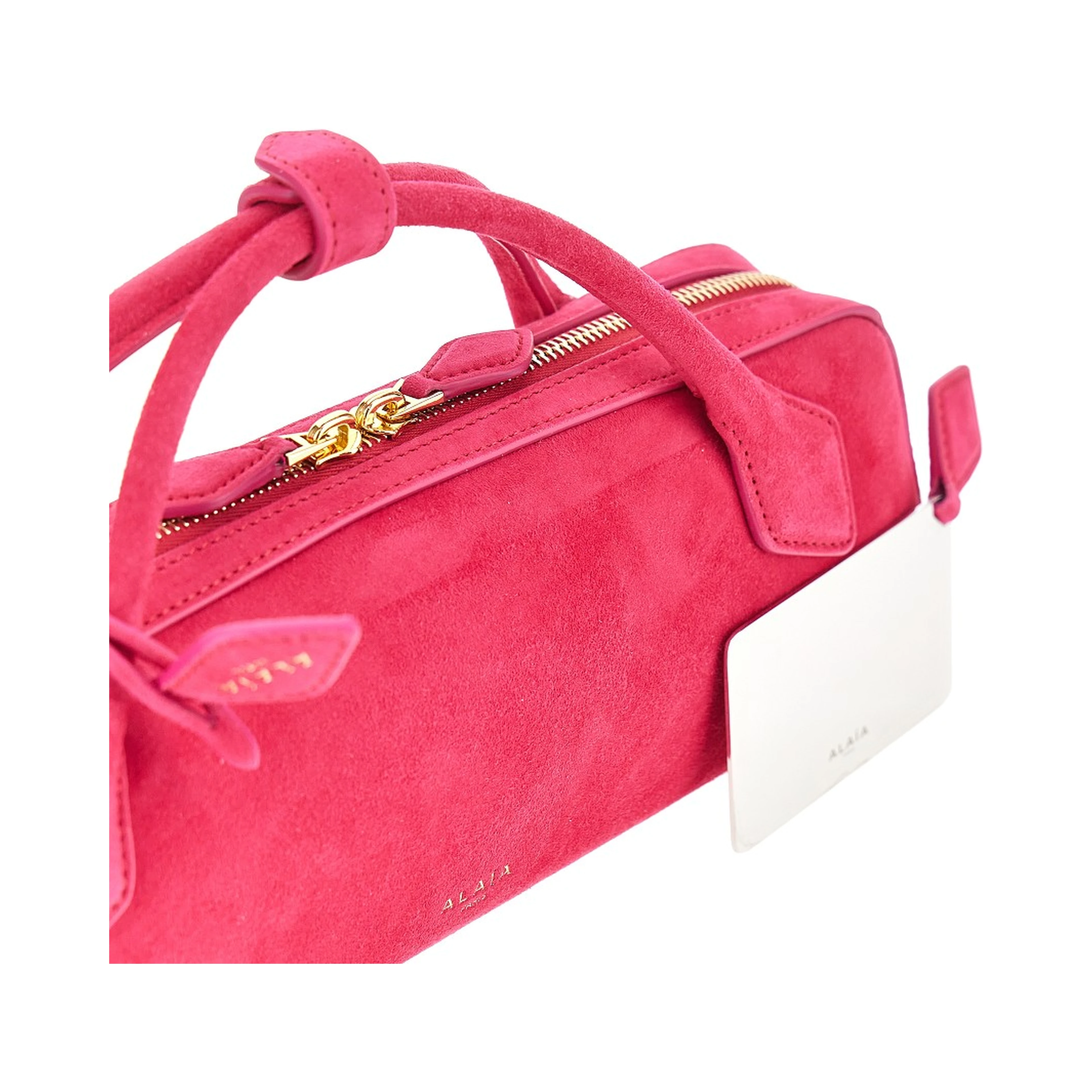 Suede leather 'Le Teckel' clutch