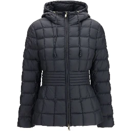 Black Polyester Full-Length Jacket