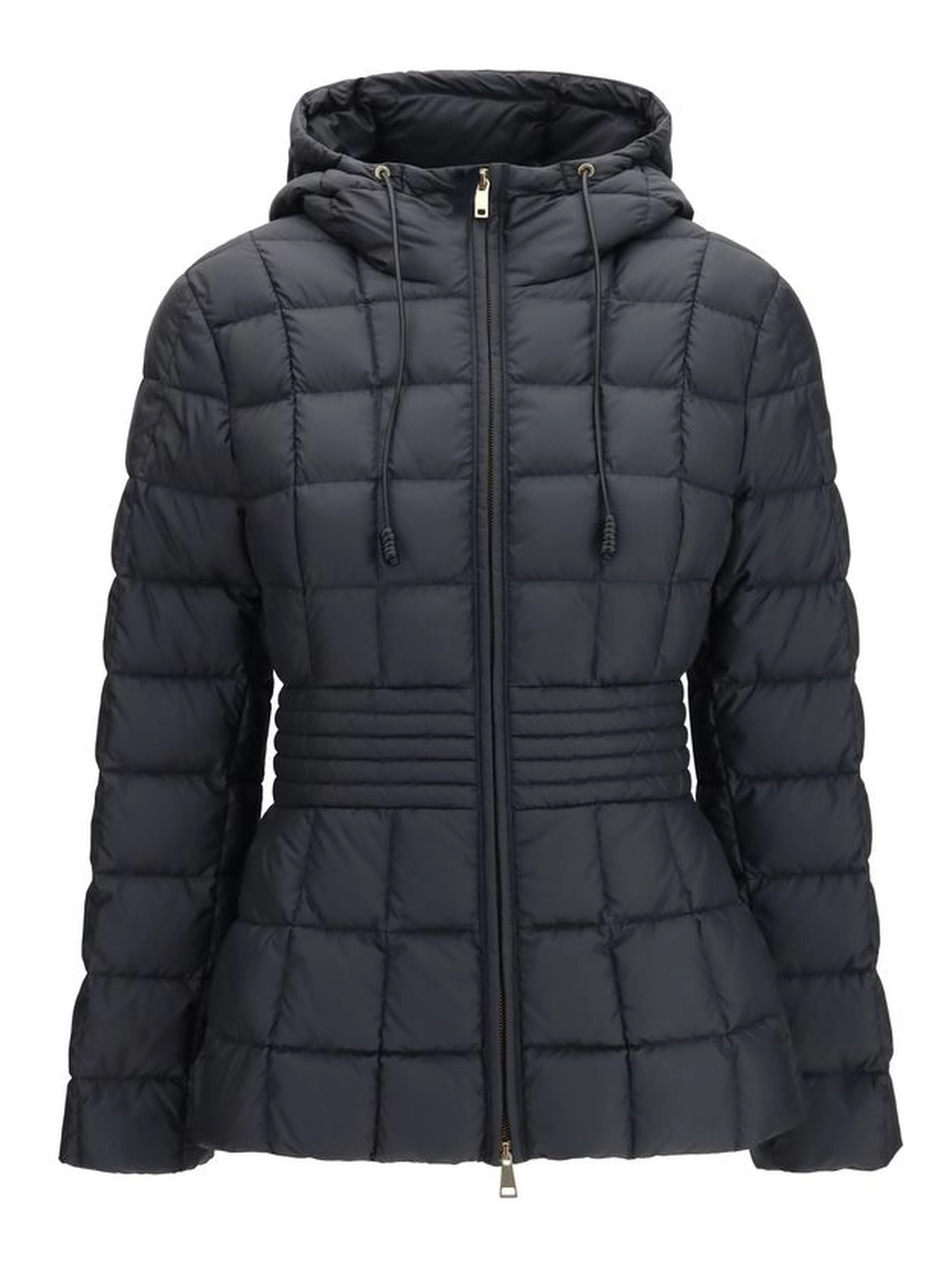 Black Polyester Full-Length Jacket