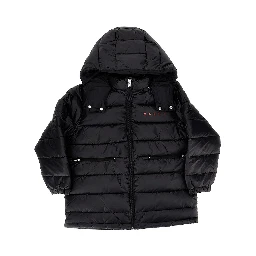 Padded nylon hooded jacket