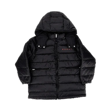 Padded nylon hooded jacket