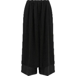 Black Wool Casual Pants