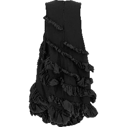 Black Polyester Short Dress