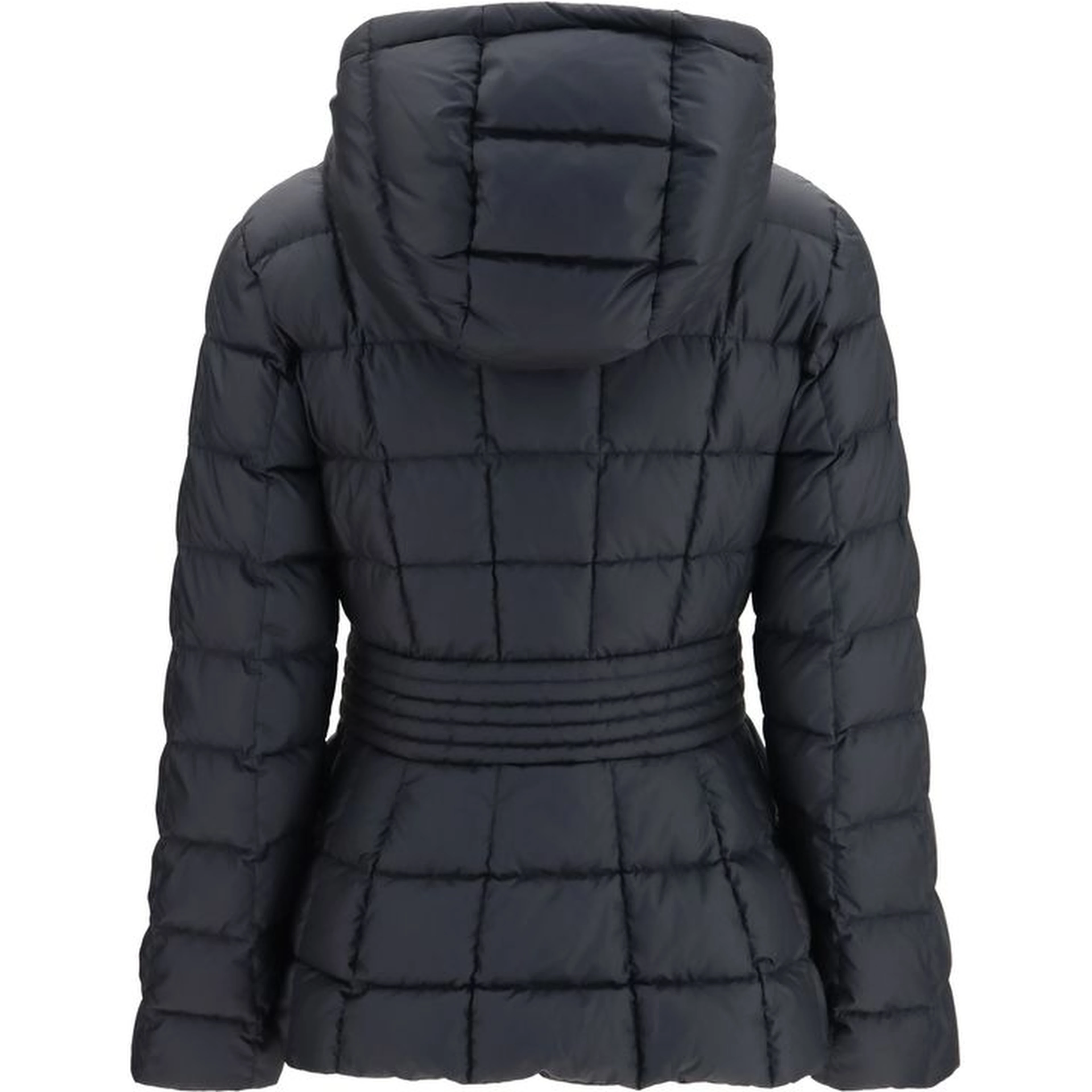 Black Polyester Full-Length Jacket