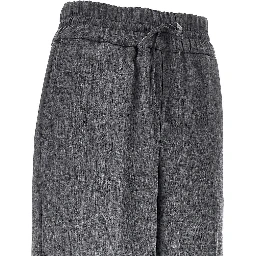 Wool pants with elasticated waist