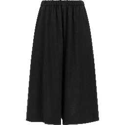 Black Wool Cropped Pants