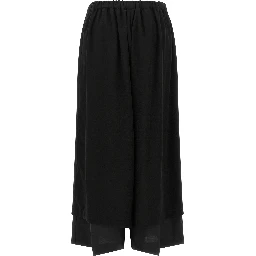 Black Wool Casual Pants