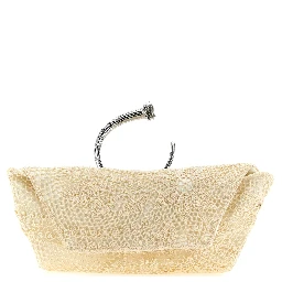 White Silk Clutch Bag