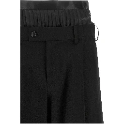 Black Wool Casual Pants