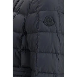 Black Polyester Full-Length Jacket