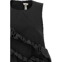 Black Polyester Short Dress