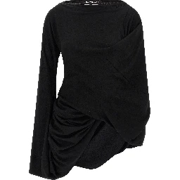 Black Wool Blouse