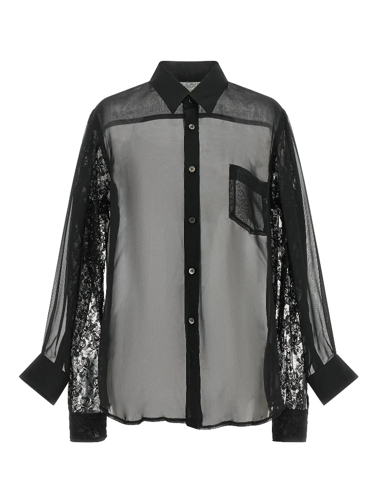 Black Polyester Blouse