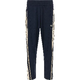 Blue Polyester Joggers (Workout Pants)