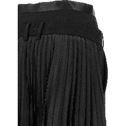 Black Wool Casual Pants