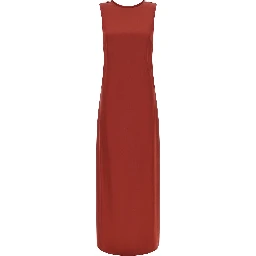 Red Viscose Long Dress