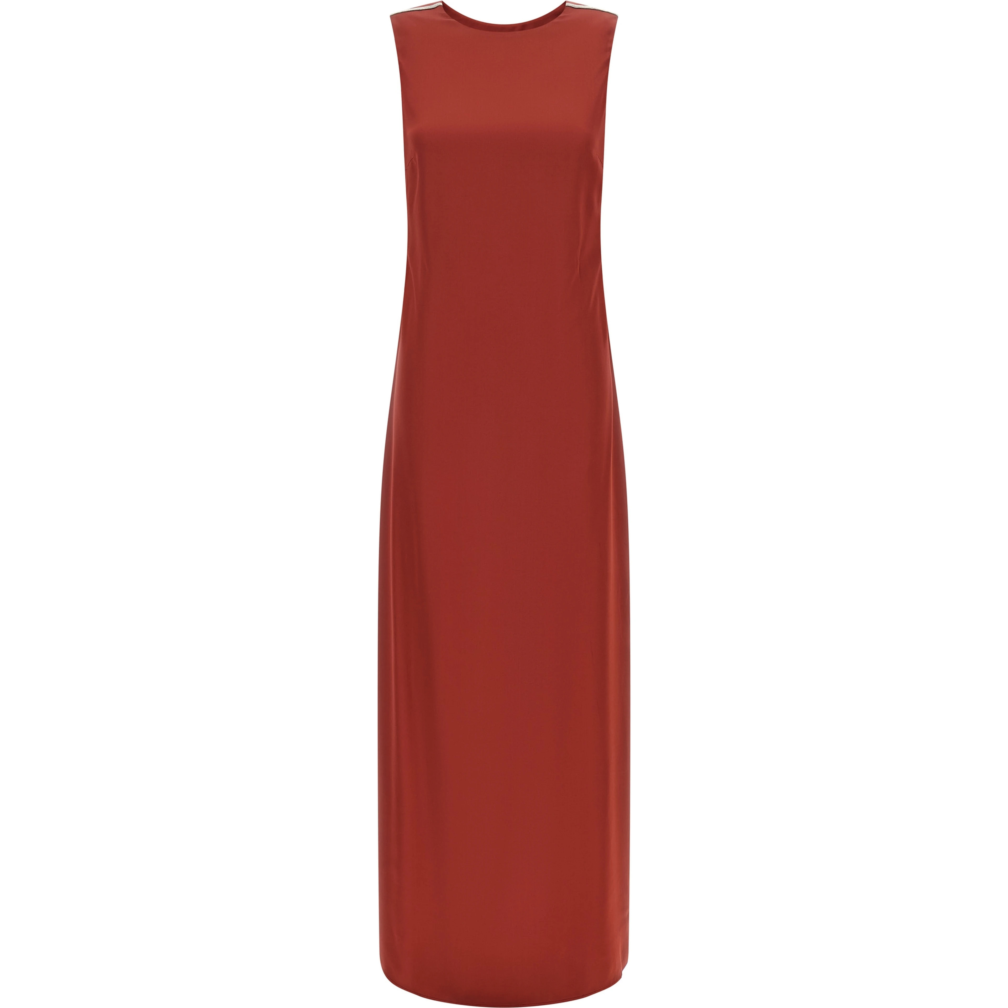Red Viscose Long Dress