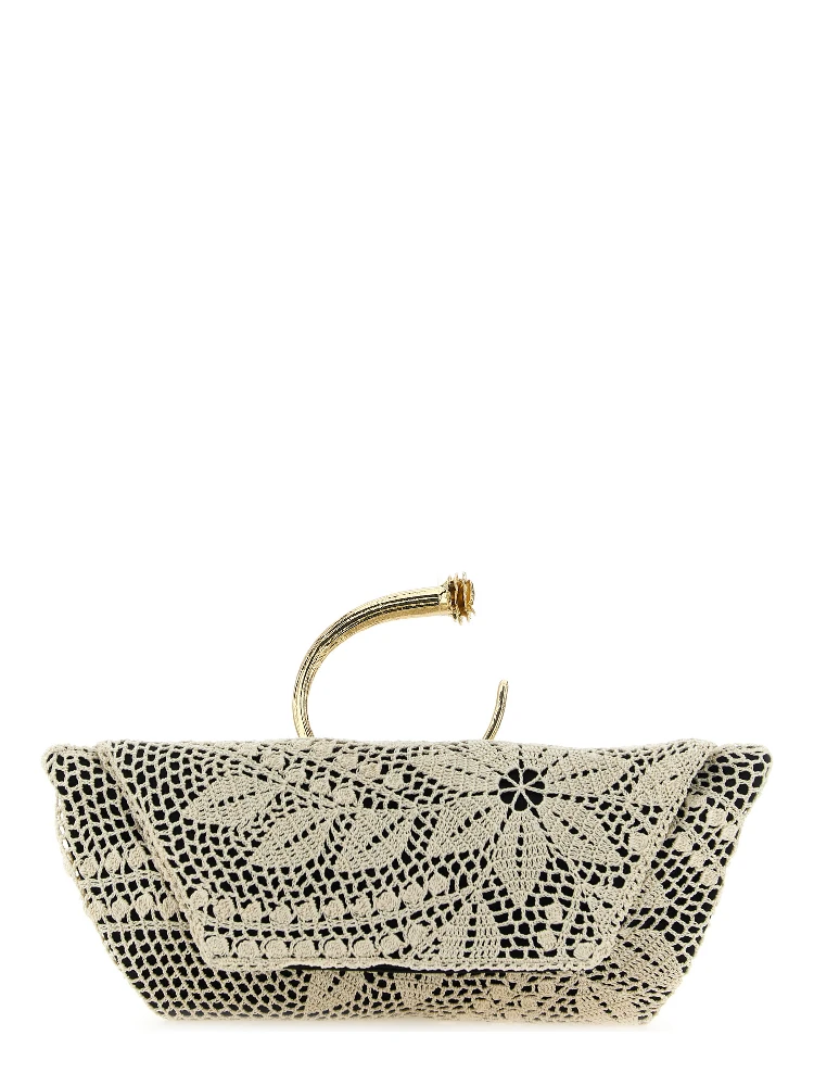 Bicolor Silk Clutch Bag