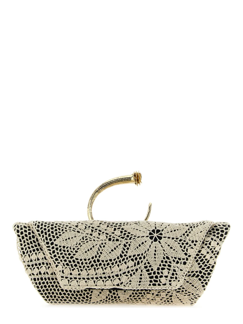 Bicolor Silk Clutch Bag