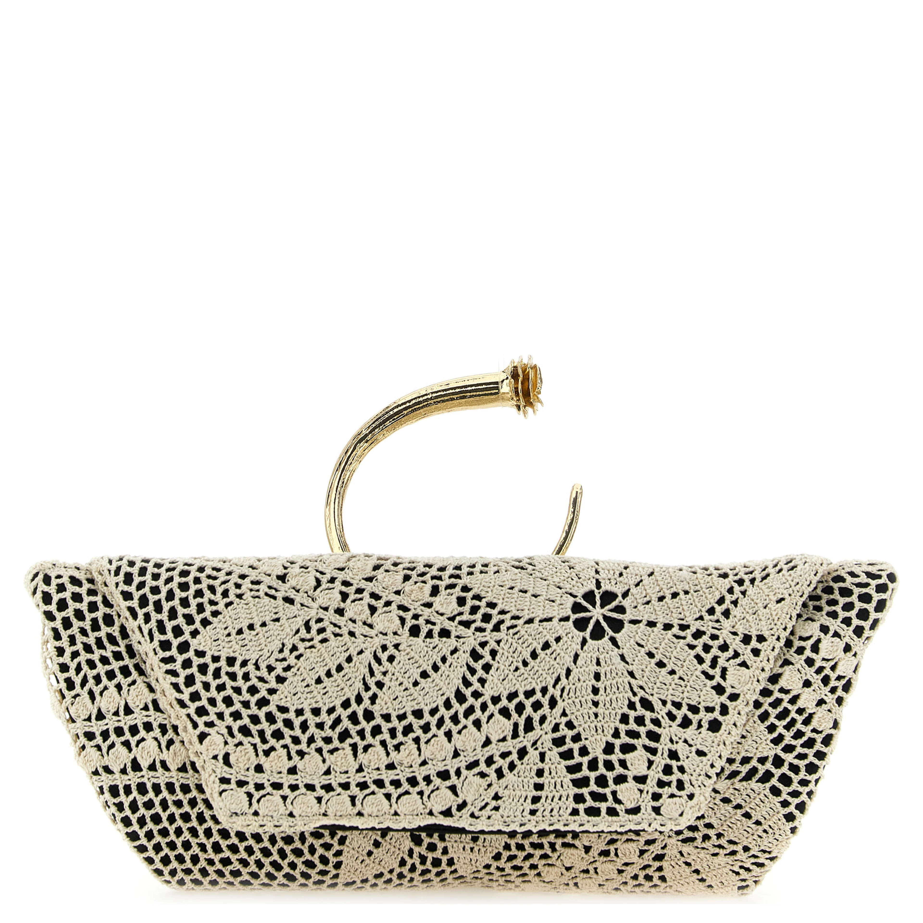 Bicolor Silk Clutch Bag