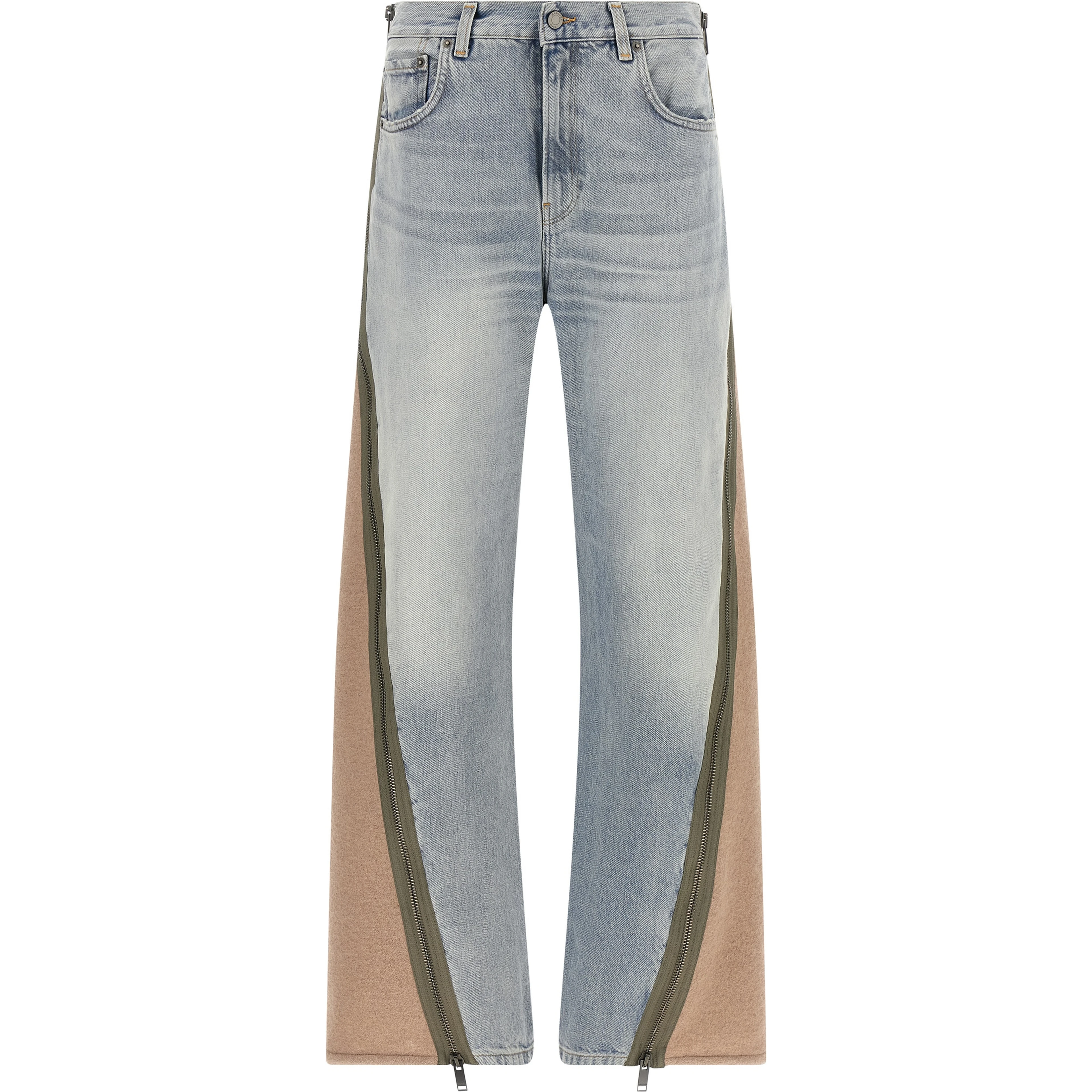 Multicolor Cotton Straight-Leg Jeans