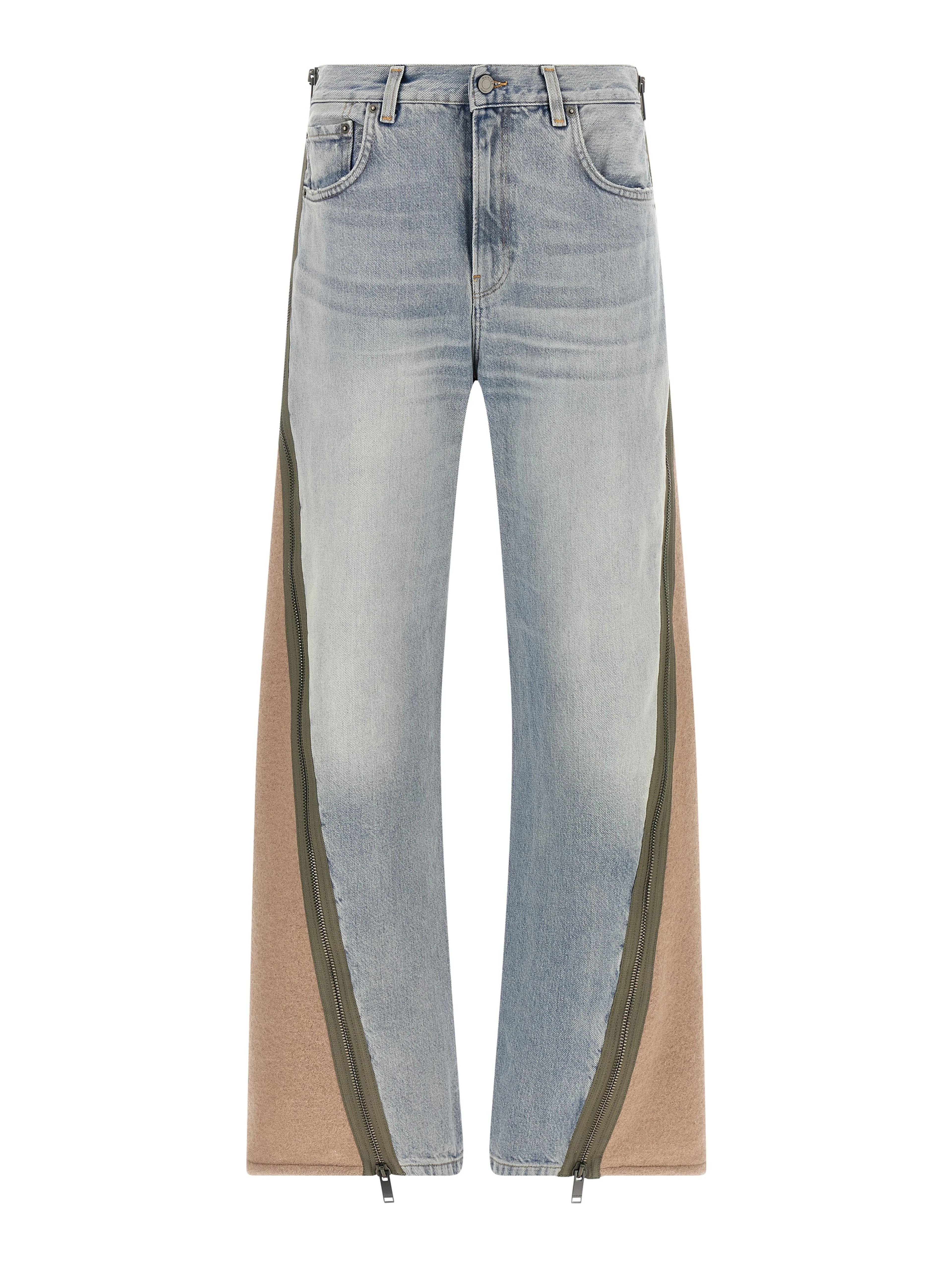 Multicolor Cotton Straight-Leg Jeans