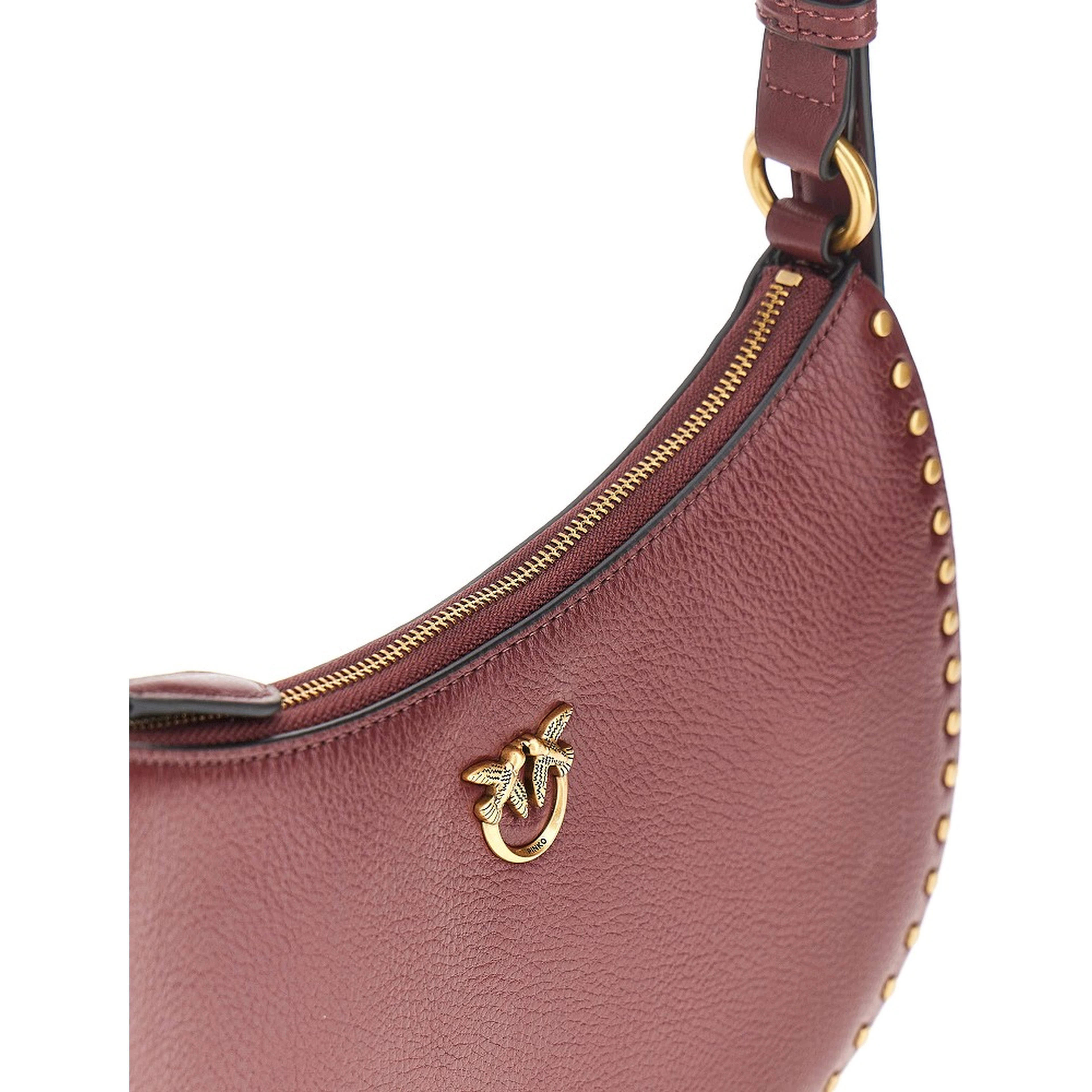 Leather 'Mini Half Moon' shoulder bag