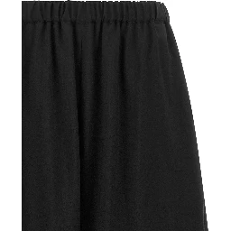 Black Wool Cropped Pants
