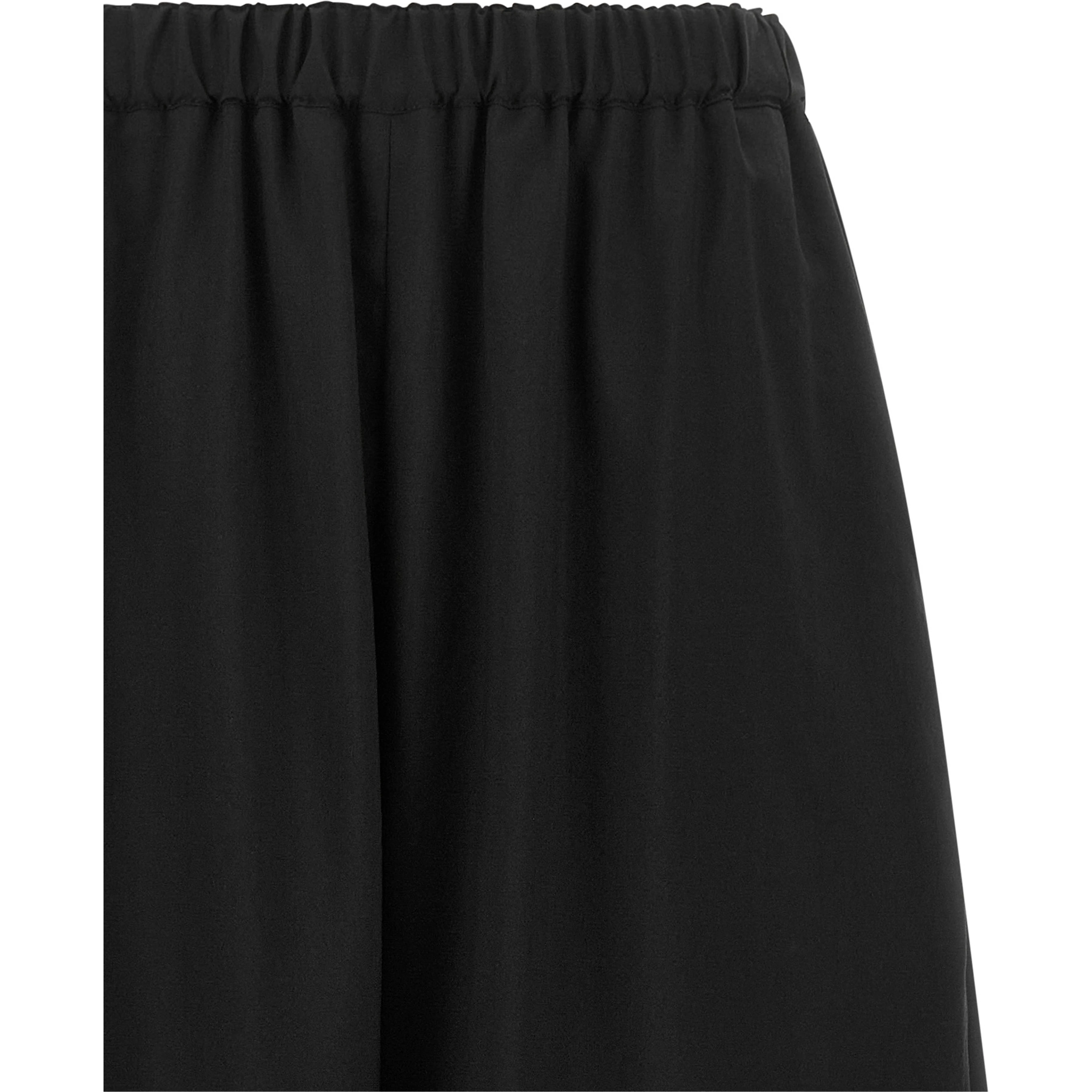 Black Wool Cropped Pants