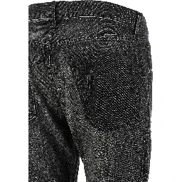 Black Cotton Flared Jeans