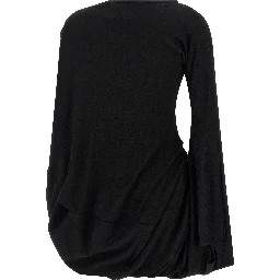 Black Wool Blouse