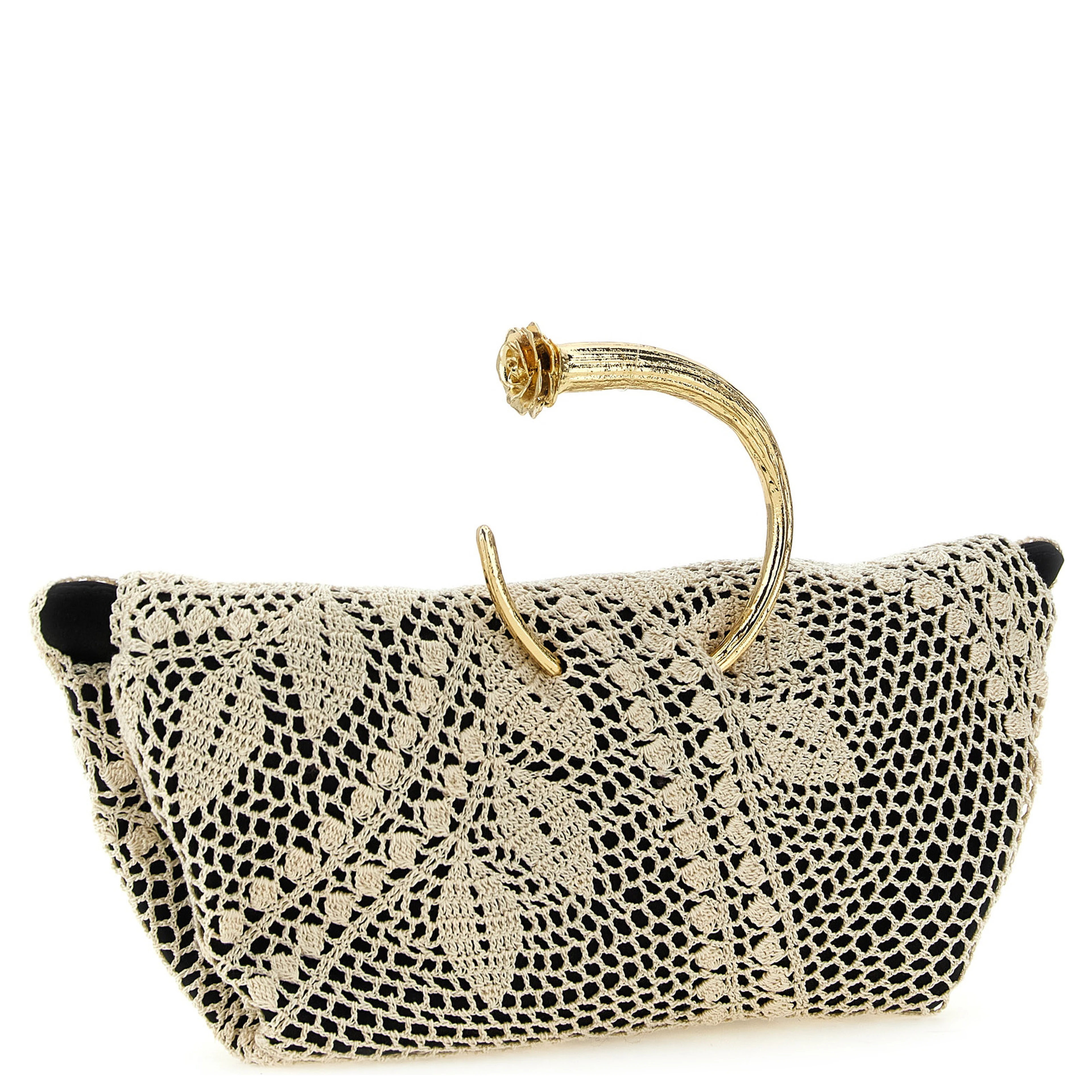 Bicolor Silk Clutch Bag