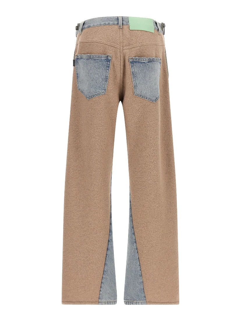Multicolor Cotton Straight-Leg Jeans