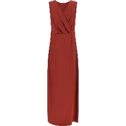 Red Viscose Long Dress