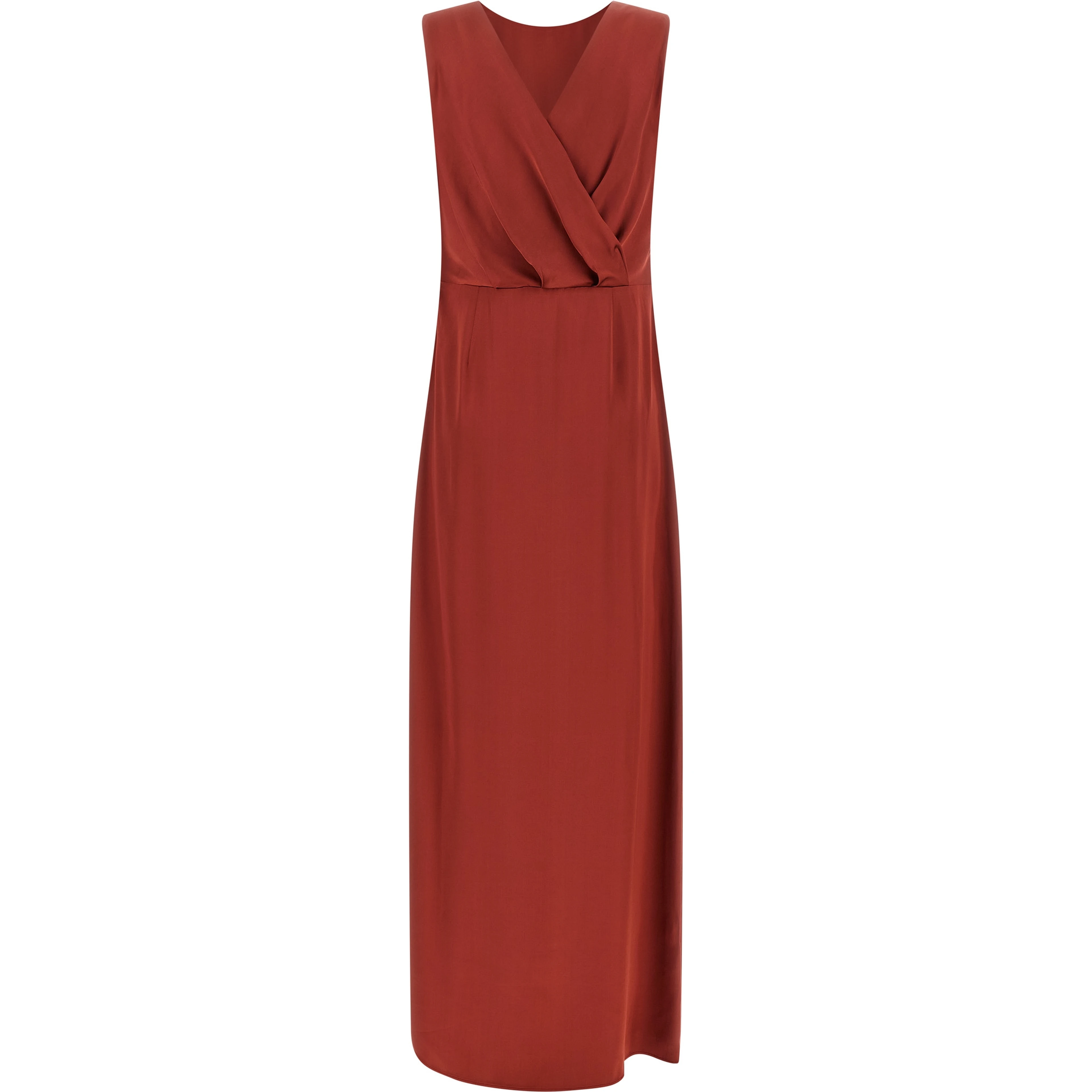 Red Viscose Long Dress