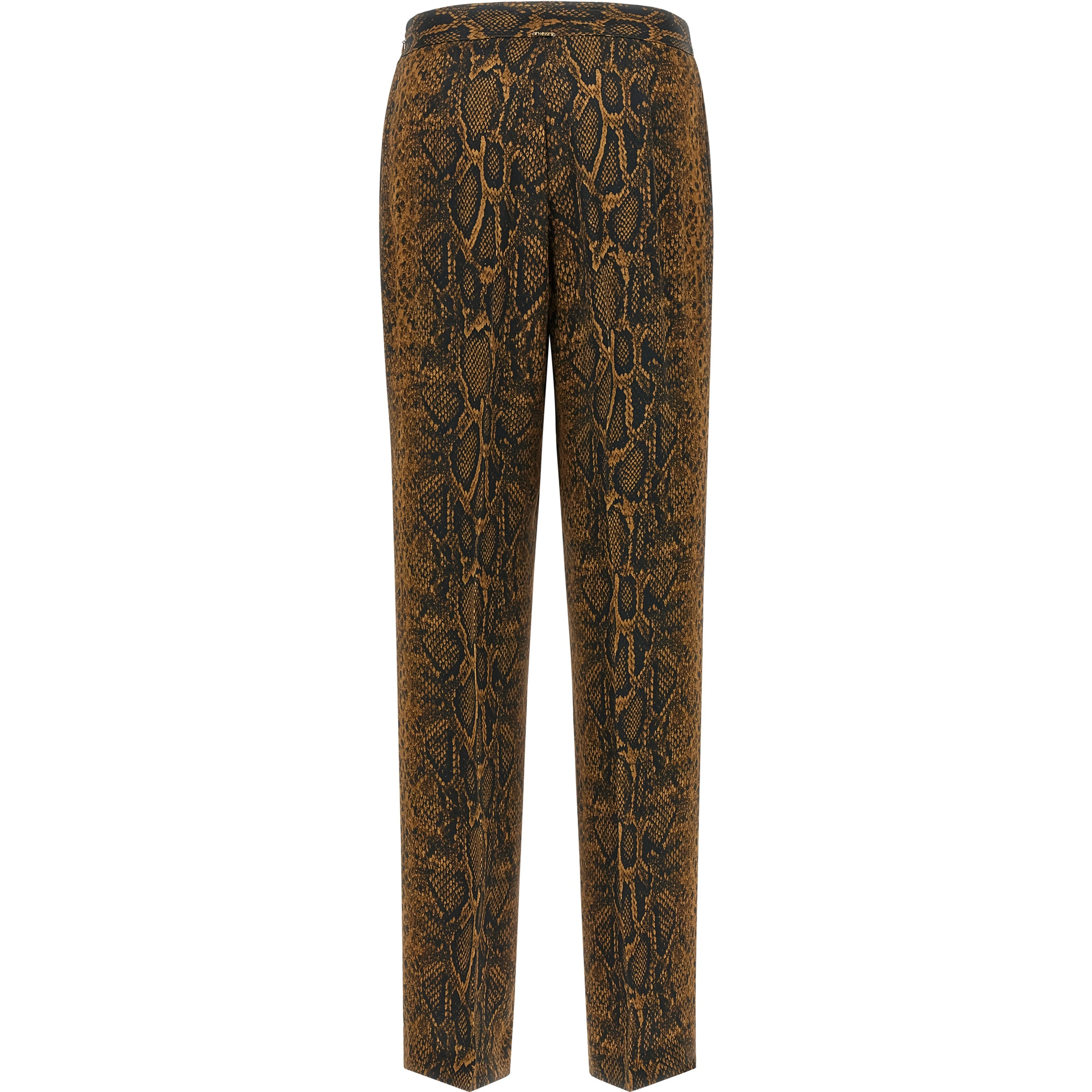Brown Viscose Casual Pants
