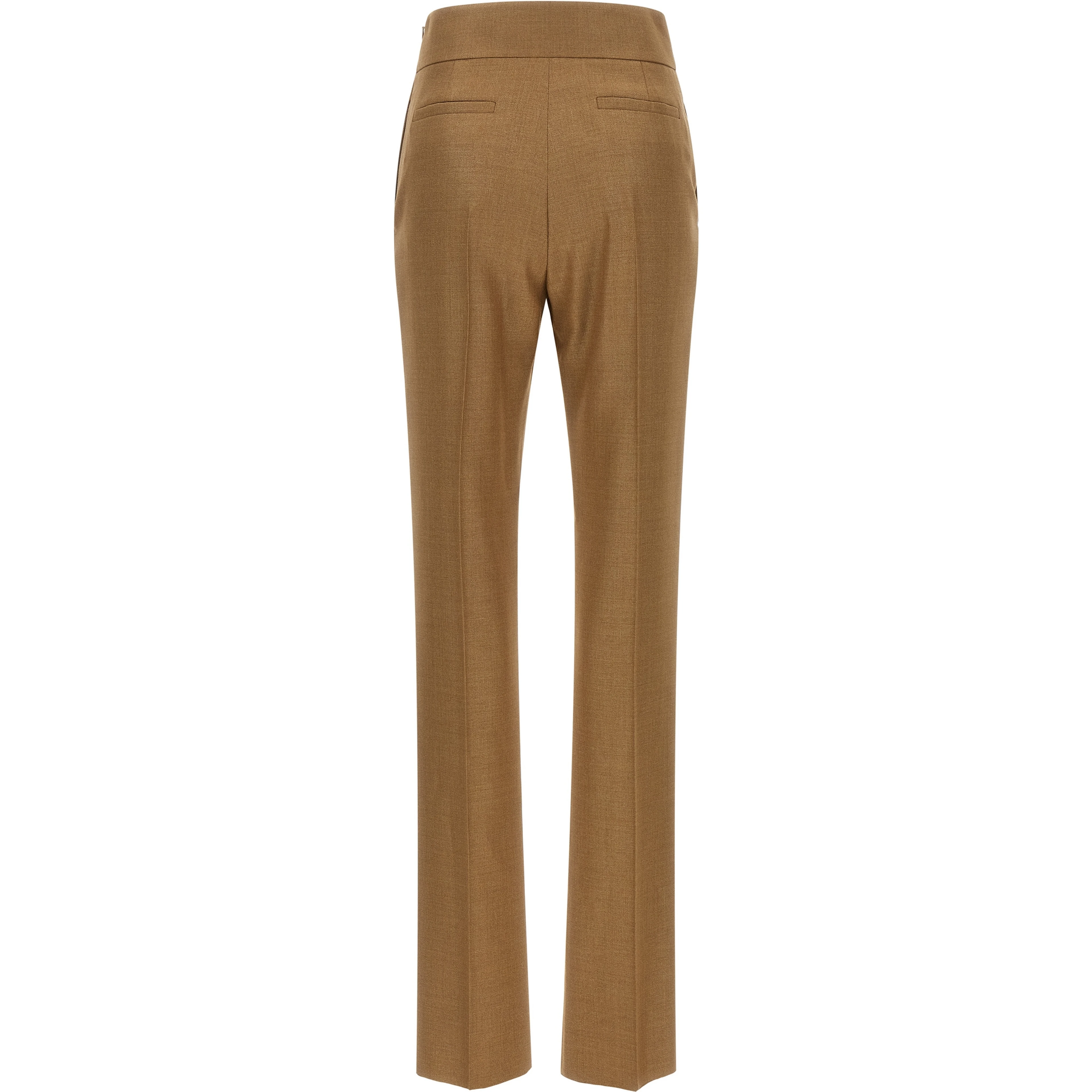 Beige Virgin Wool Dress Pants