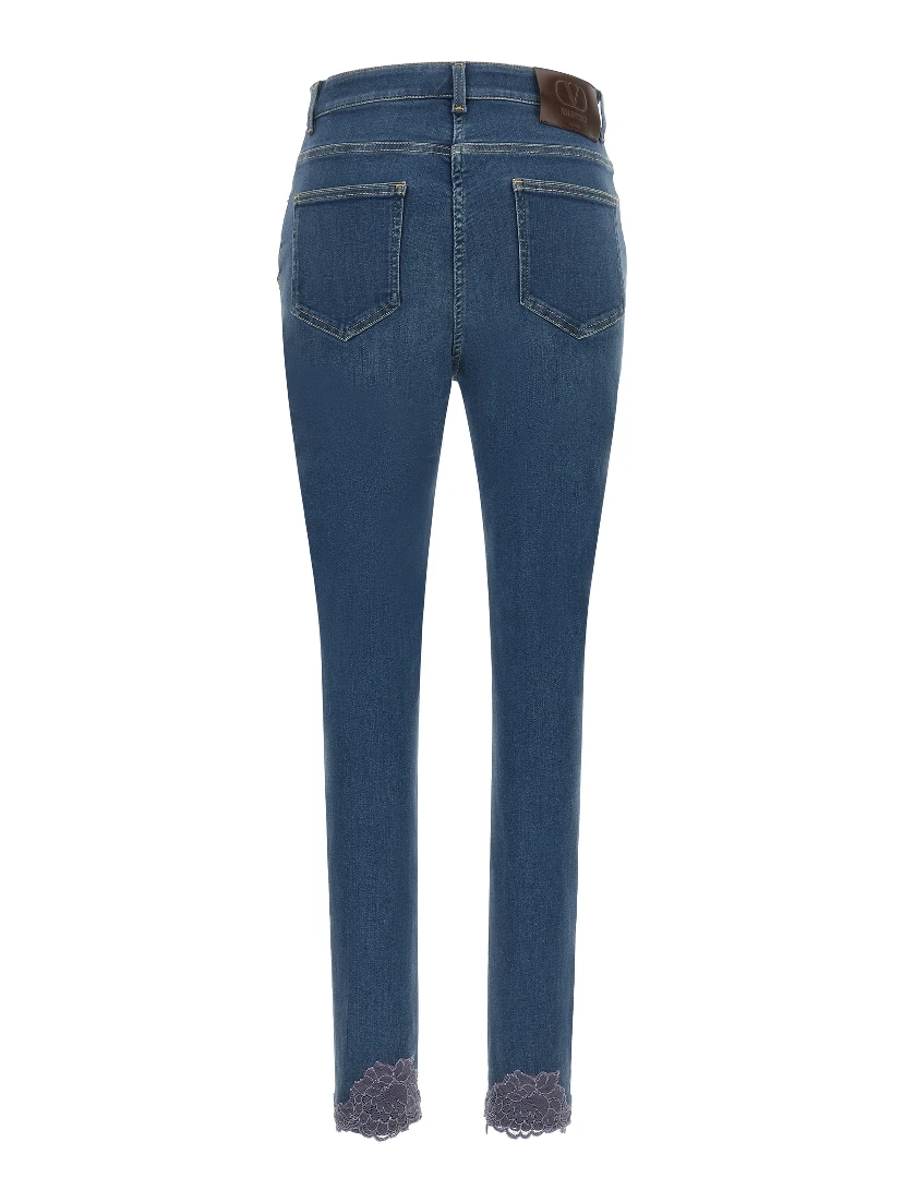 Blue Lamb Fur High-Waisted Jean
