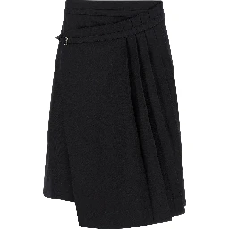 Black Wool Long Skirt