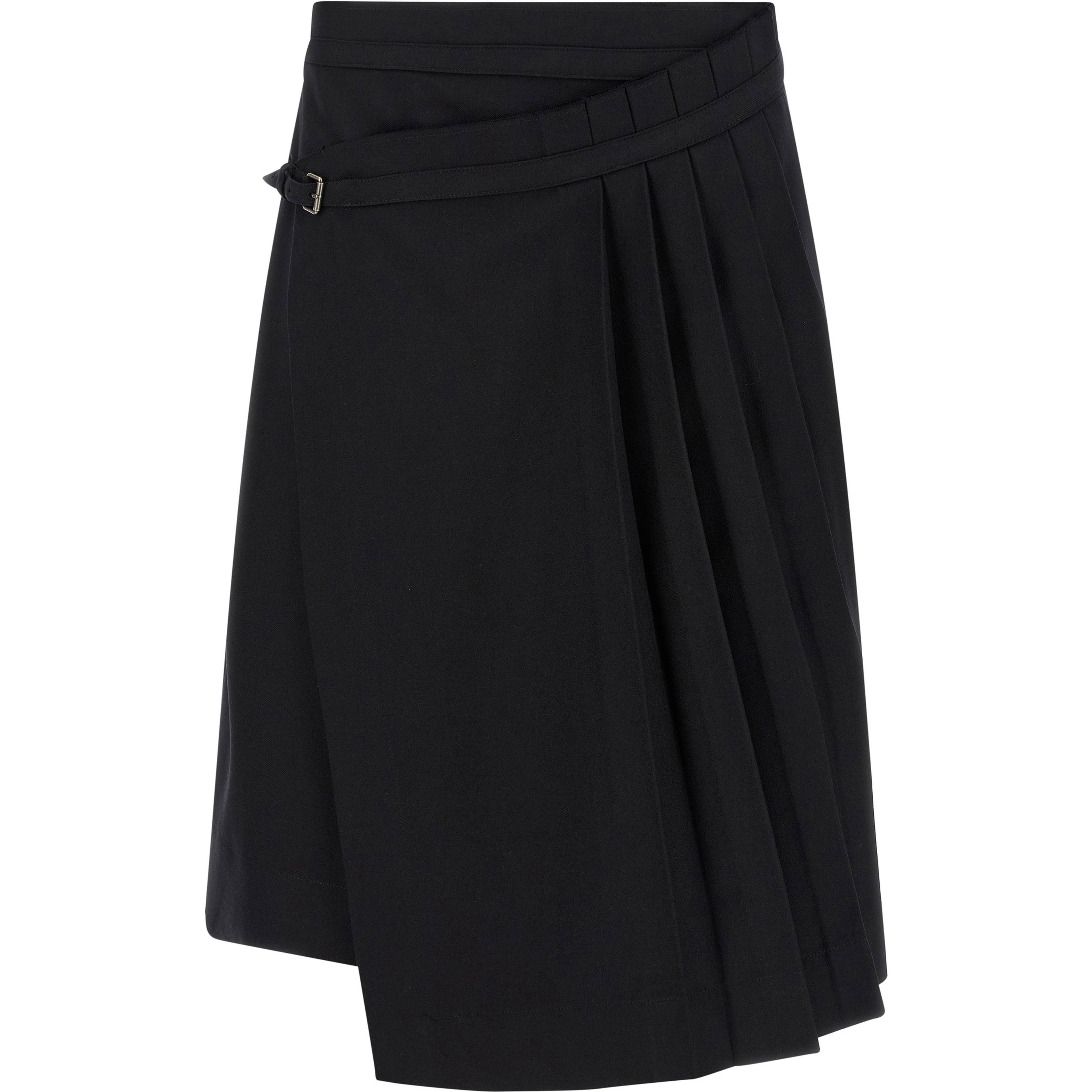 Black Wool Long Skirt