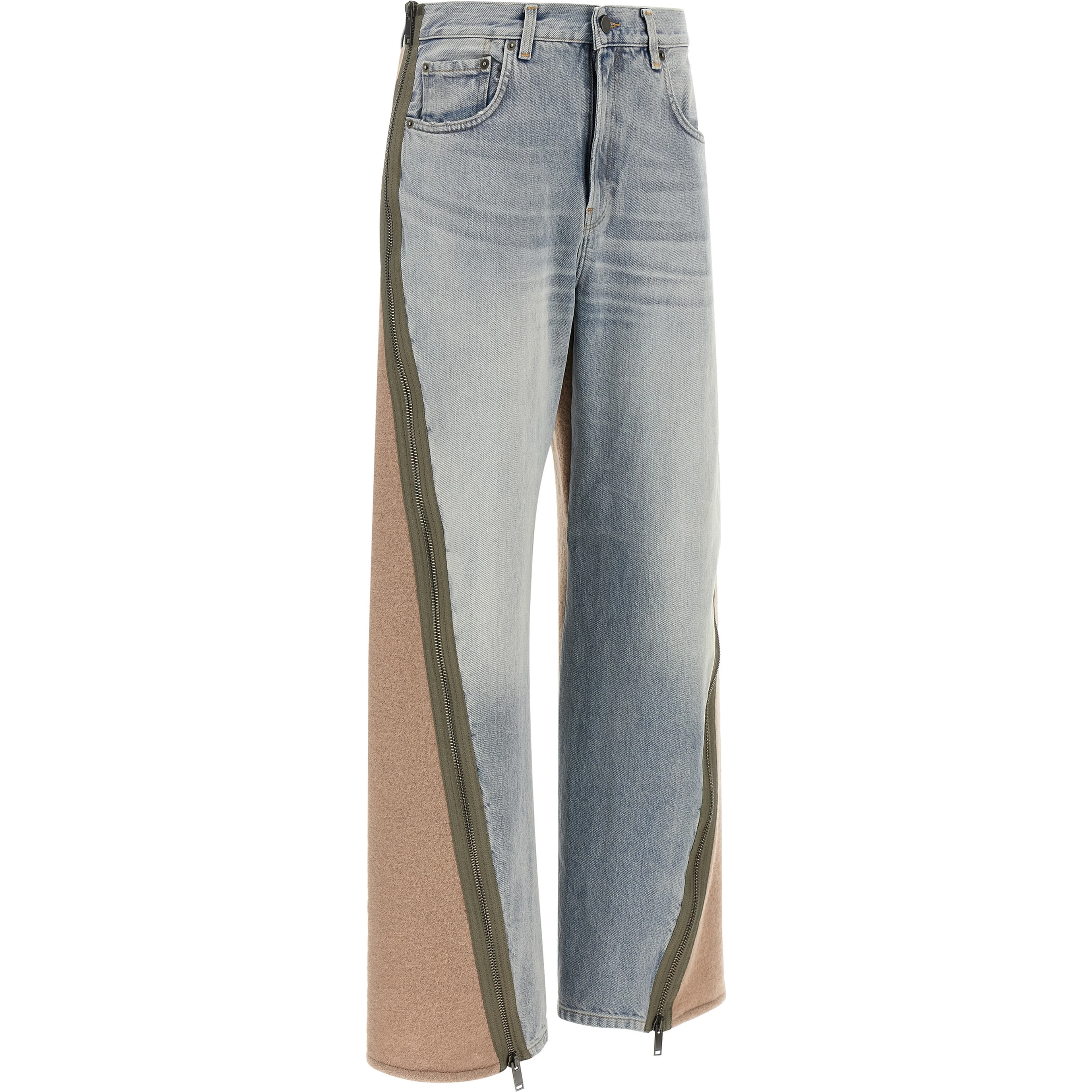Multicolor Cotton Straight-Leg Jeans