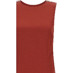 Red Viscose Long Dress
